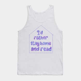 I'd rather stay home and read Tank Top